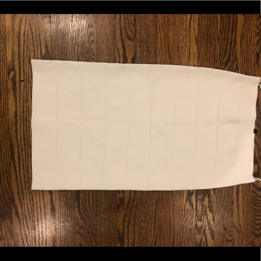 Bcbg white bandage skirt